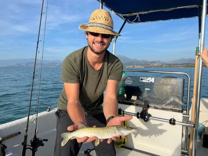 Fishing from a motorboat with a certified instructor on Lake Garda 2